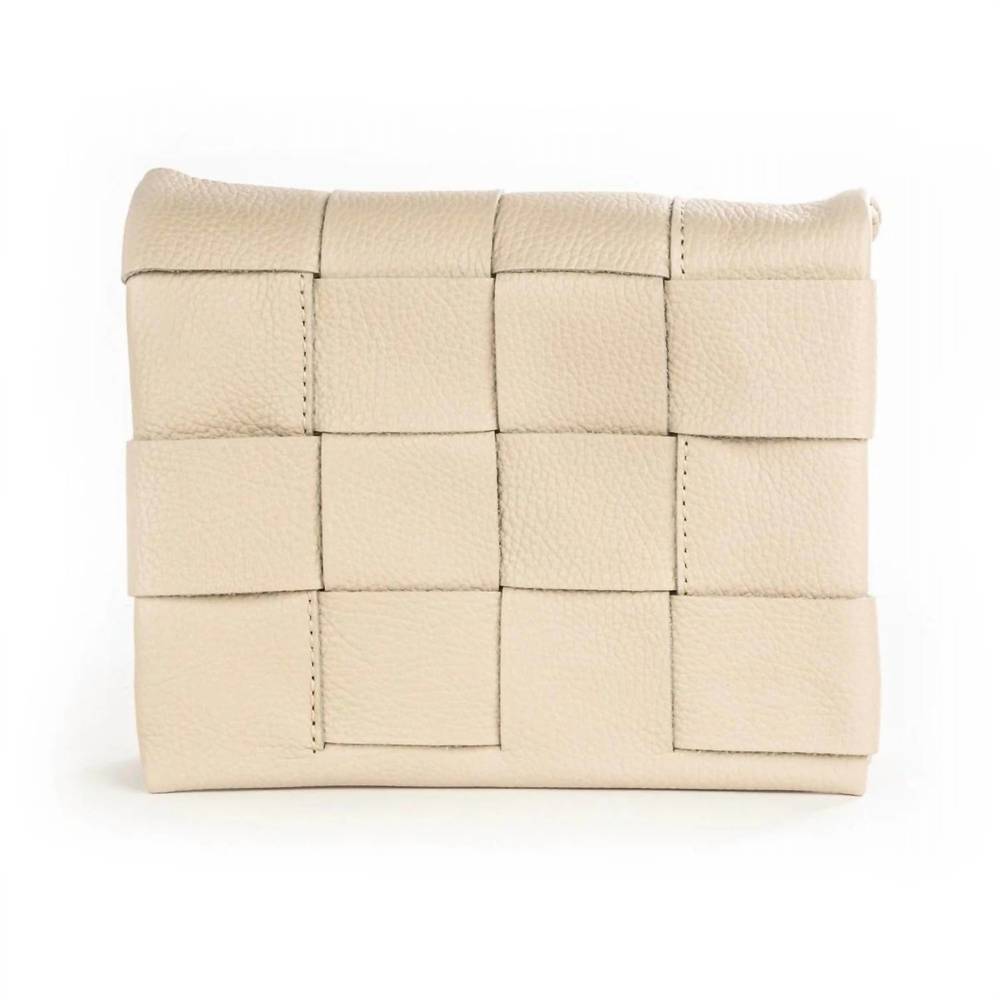 NEW GERMAN FUENTES rita leather clutch in cream